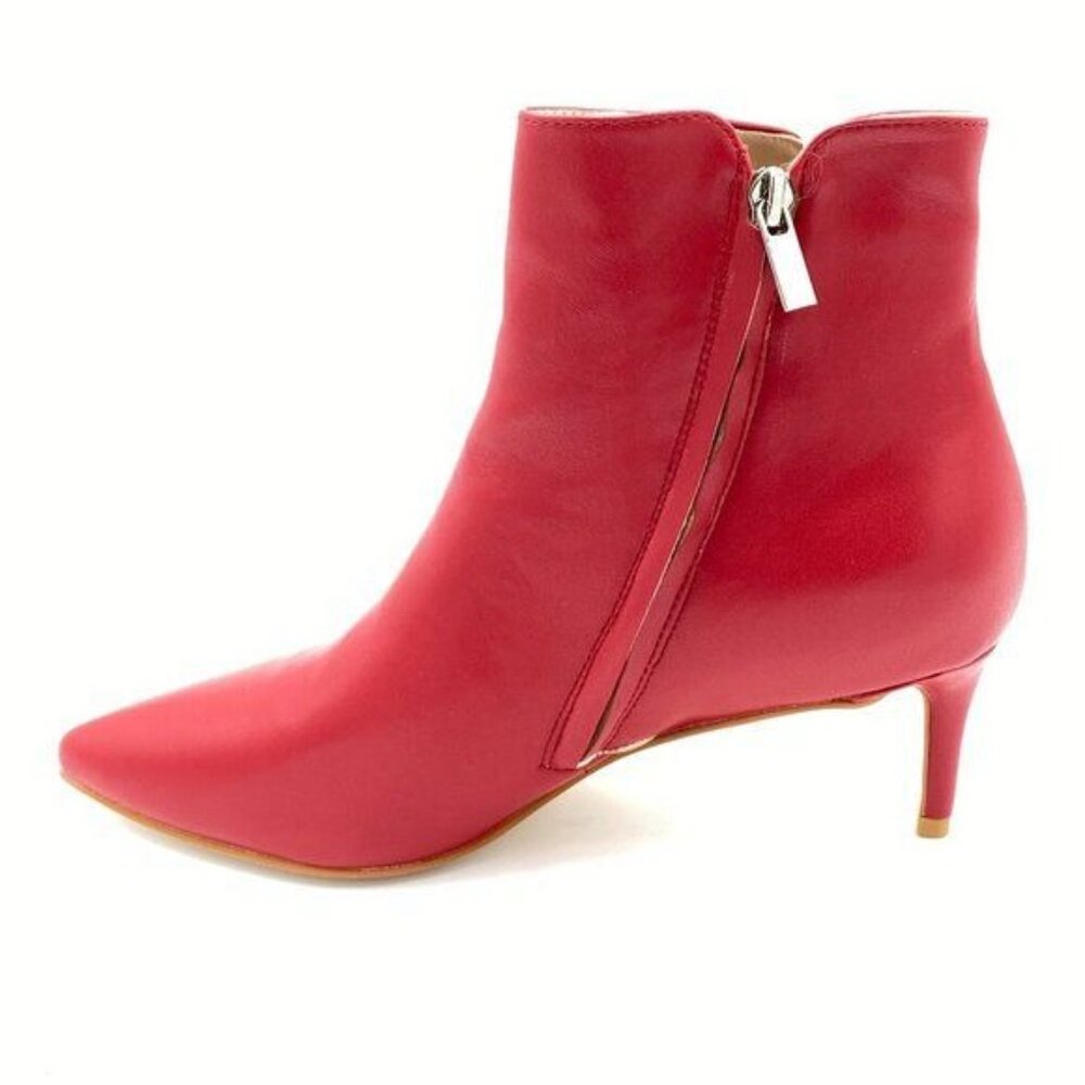 Women's Leather Ankle Boots Low Heels Shoes Zipper Chelsea Booties